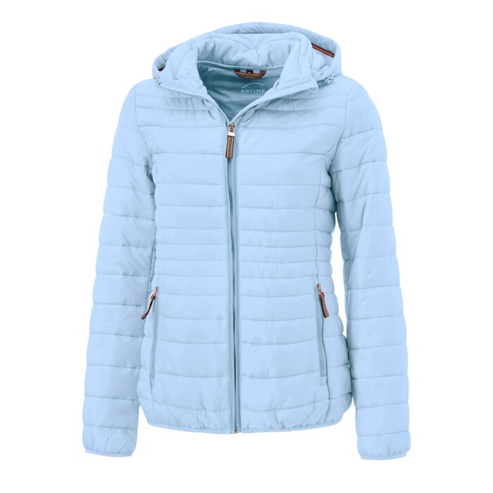 Steppjacke mit abnehmbarer Kapuze, hellblau, 36 von Artime