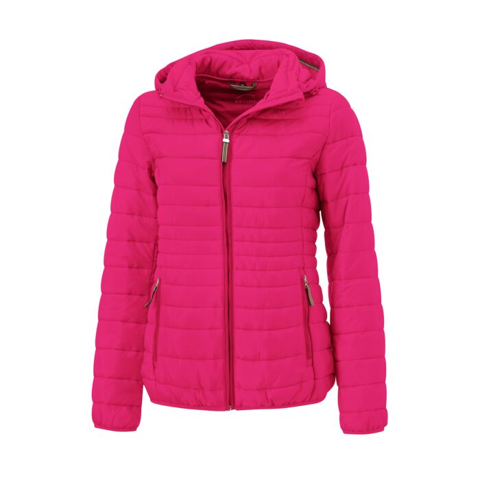 Steppjacke mit abnehmbarer Kapuze, pink, 46 von Artime