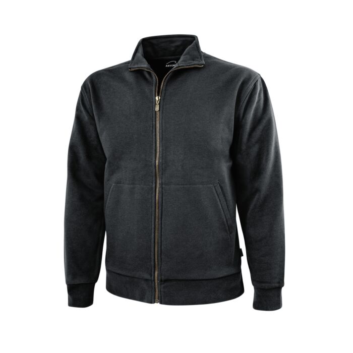 Sweat-Jacke, schwarz, L von HTA