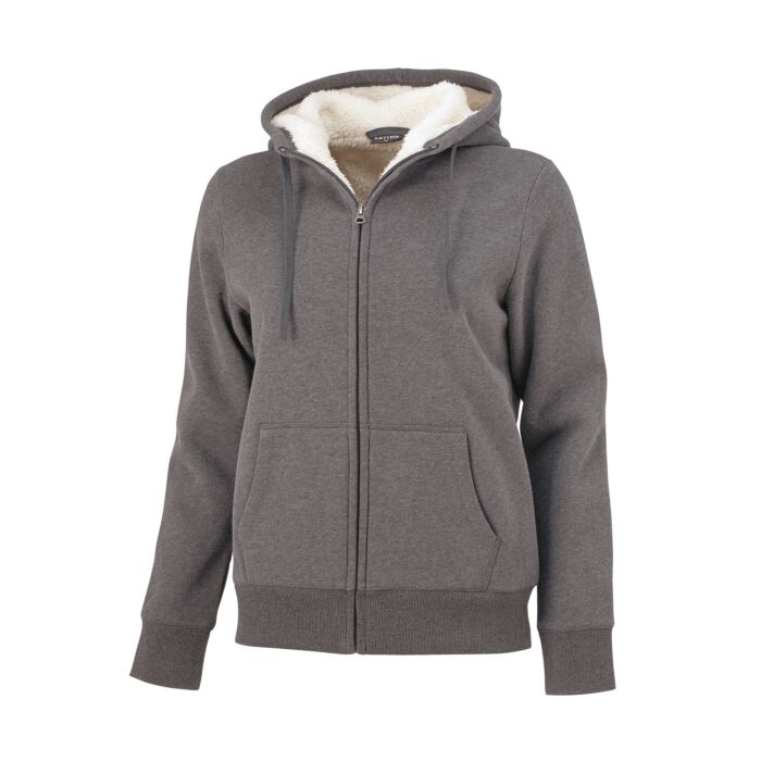 Sweatjacke mit Teddyfleece, anthrazit von Artime