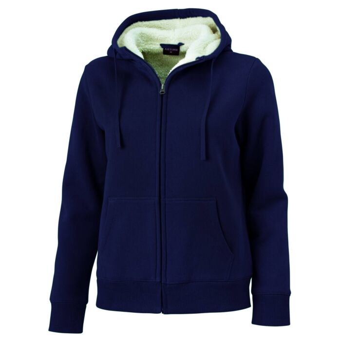 Sweatjacke mit Teddyfleece, navy von Artime