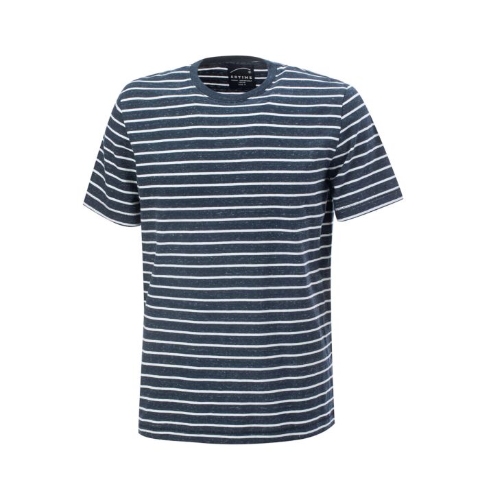 T-Shirt gestreift in Navy aus Baumwolle für Herren T-Shirt gestreift in Navy aus Baumwolle für Herren von Artime