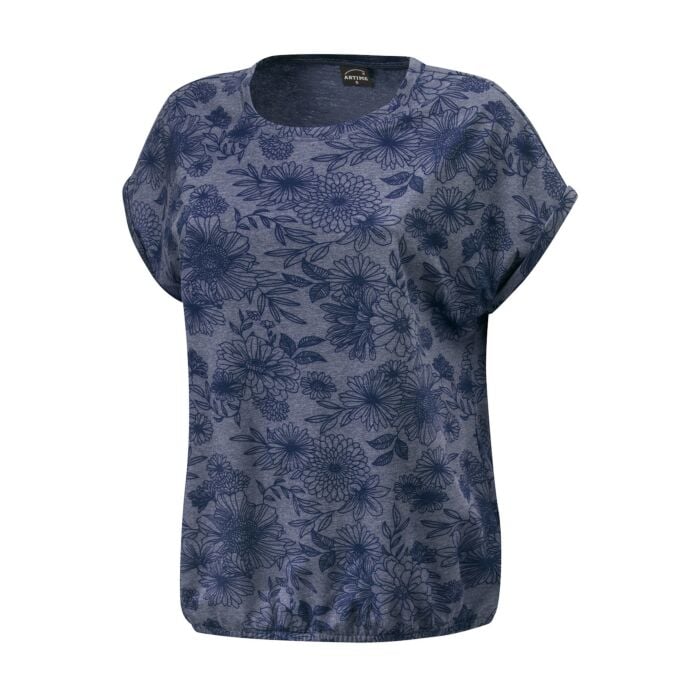 T-Shirt in floraler Burnout-Optik, navy, M von Artime