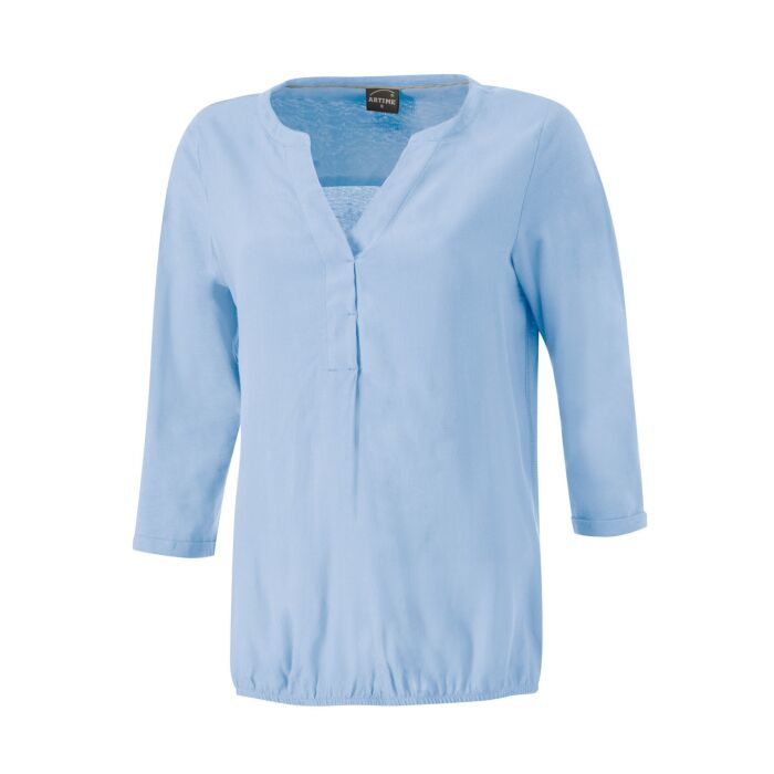 Tunika Bluse mit 3/4 Ärmeln, hellblau von Artime