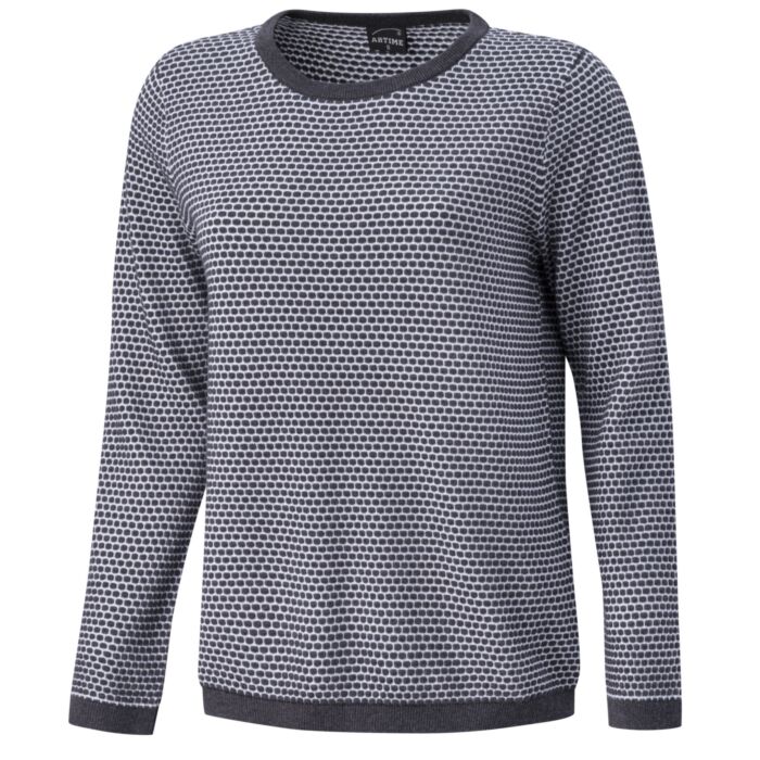 Two Tone Pullover für Damen mit Struktur, anthrazit von Artime