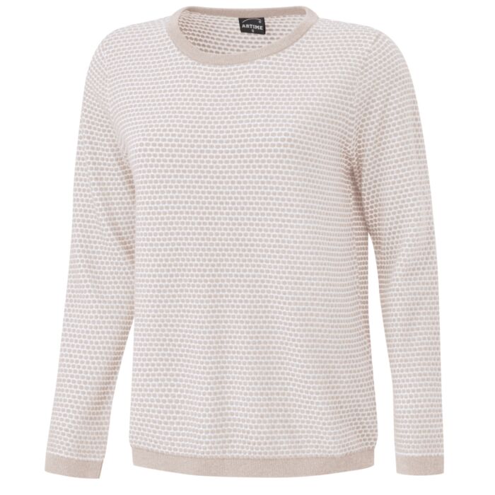 Two Tone Pullover für Damen mit Struktur, beige von Artime