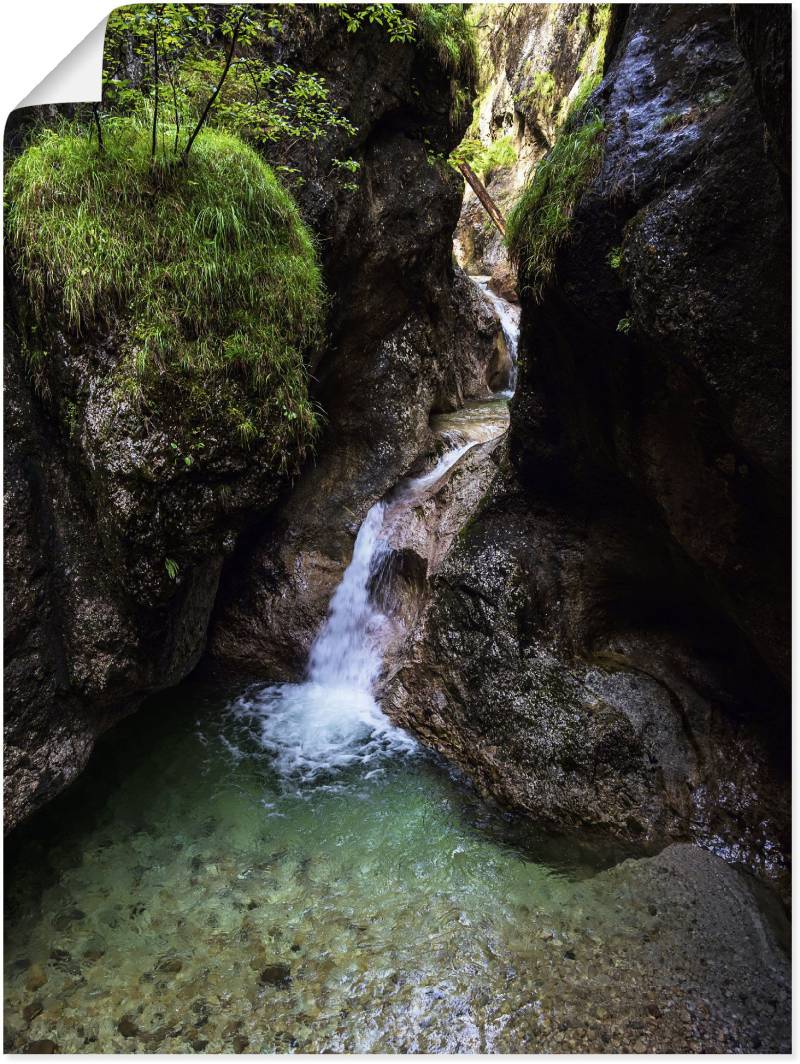 Artland Alu-Dibond-Druck »Almbachklamm im Berchtesgadener Land II«, Gewässer, (1 St.), für Innen- und Aussenbereich geeignet, Outdoorbild von Artland