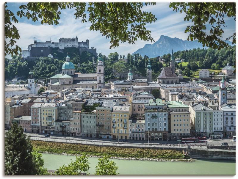 Artland Alu-Dibond-Druck »Salzburg Blick auf die Altstadt«, Österreich, (1 St.), für Innen- und Aussenbereich geeignet, Outdoorbild von Artland