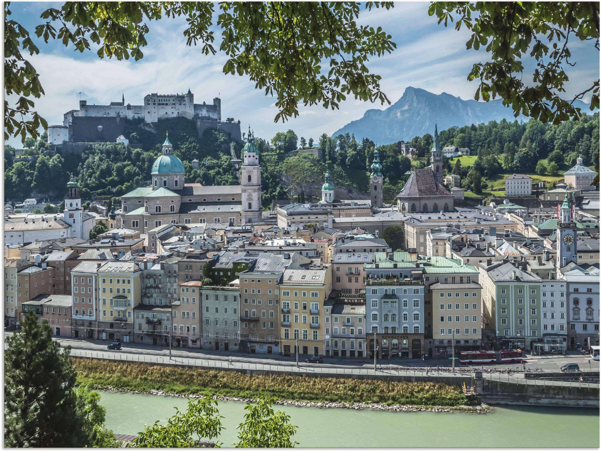 Artland Alu-Dibond-Druck »Salzburg Blick auf die Altstadt«, Österreich, (1 St.), für Innen- und Aussenbereich geeignet, Outdoorbild von Artland