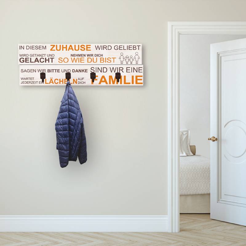 Artland Garderobenleiste »In diesem Zuhause - beige«, teilmontiert von Artland