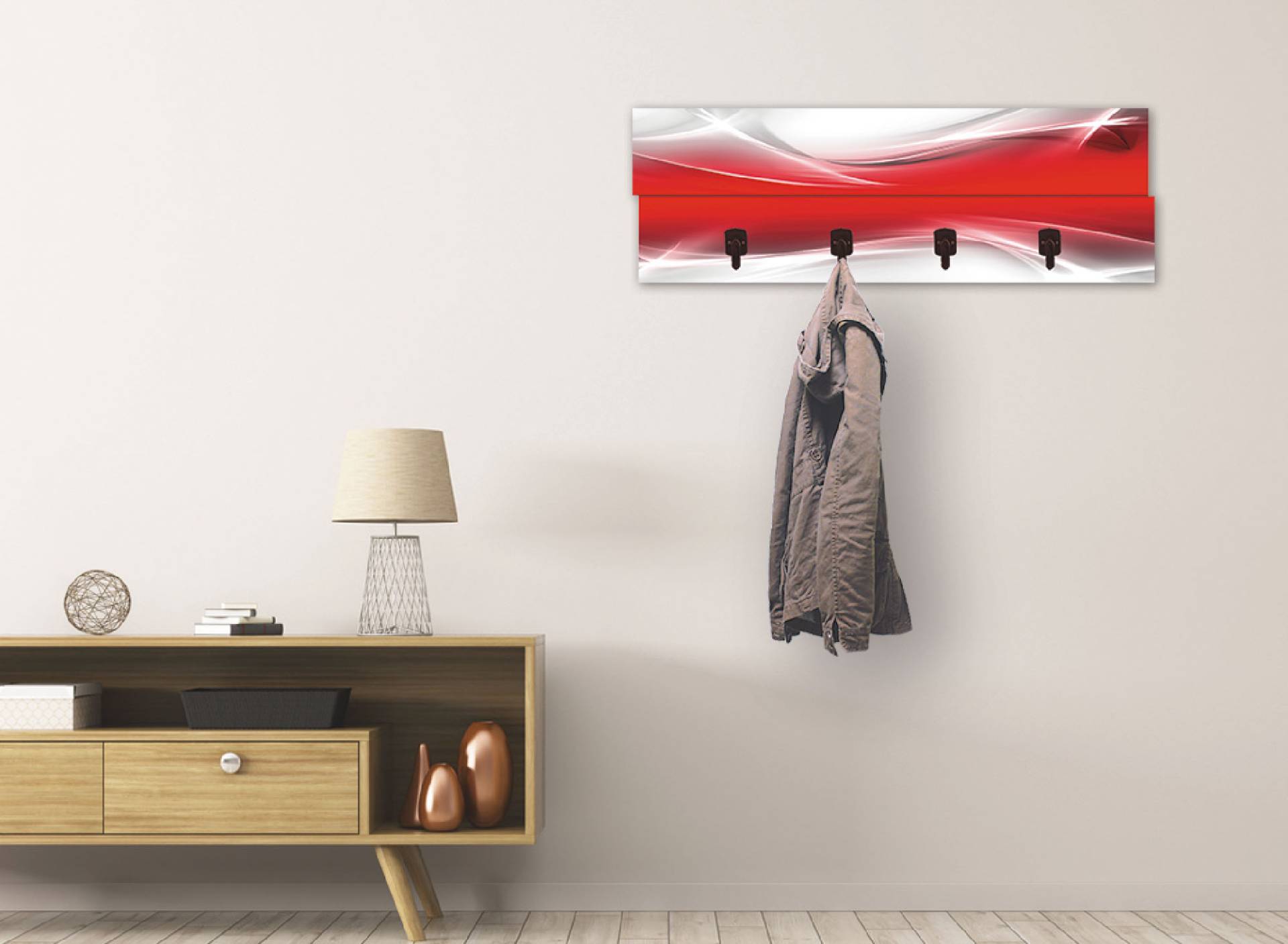 Artland Garderobenleiste »Kreatives Element Rot für Ihr Art-Design«, teilmontiert Artland Garderobenleiste »Kreatives Element Rot für Ihr Art-Design«, teilmontiert von Artland