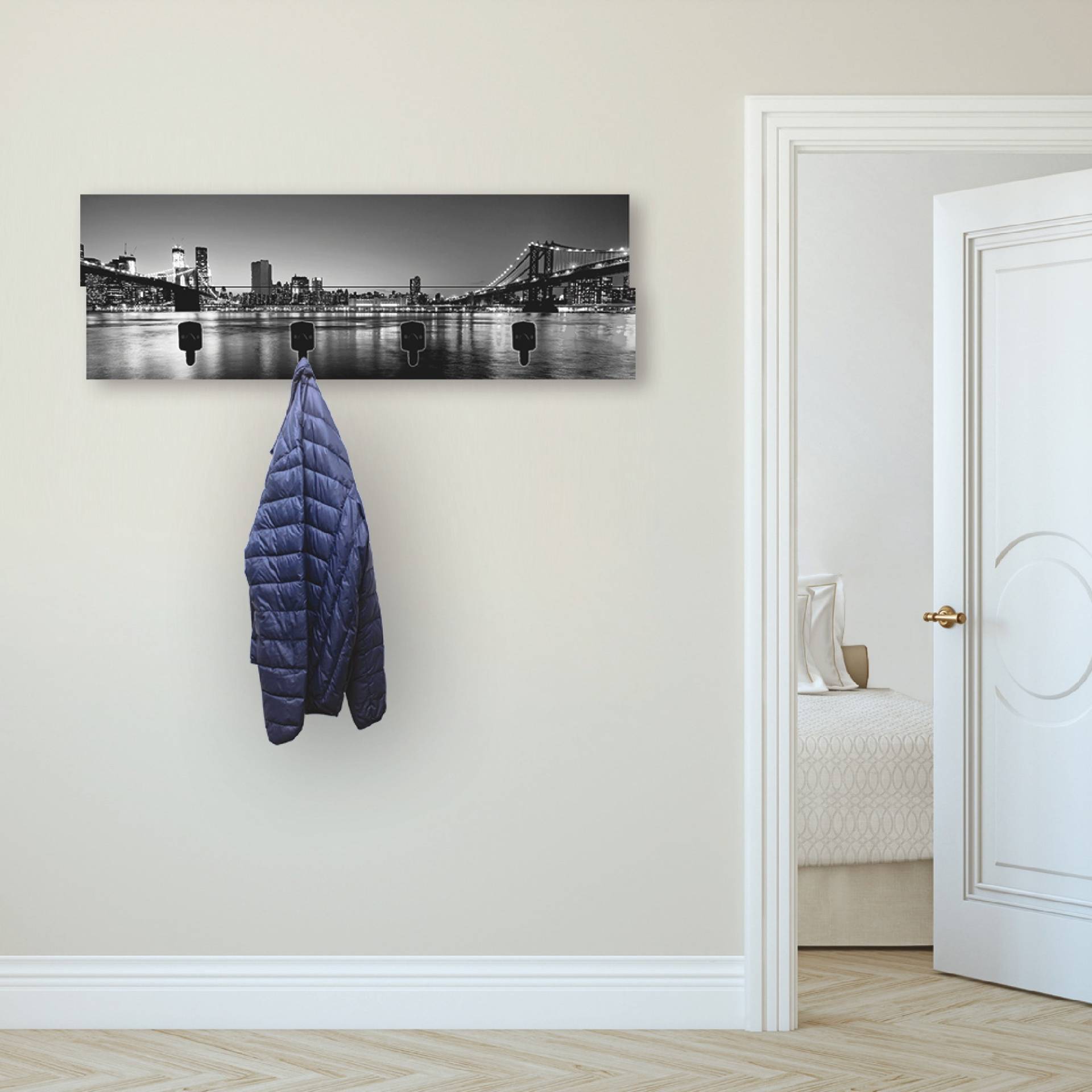 Artland Garderobenleiste »New York City Skyline Brooklyn Bridge«, teilmontiert Artland Garderobenleiste »New York City Skyline Brooklyn Bridge«, teilmontiert von Artland