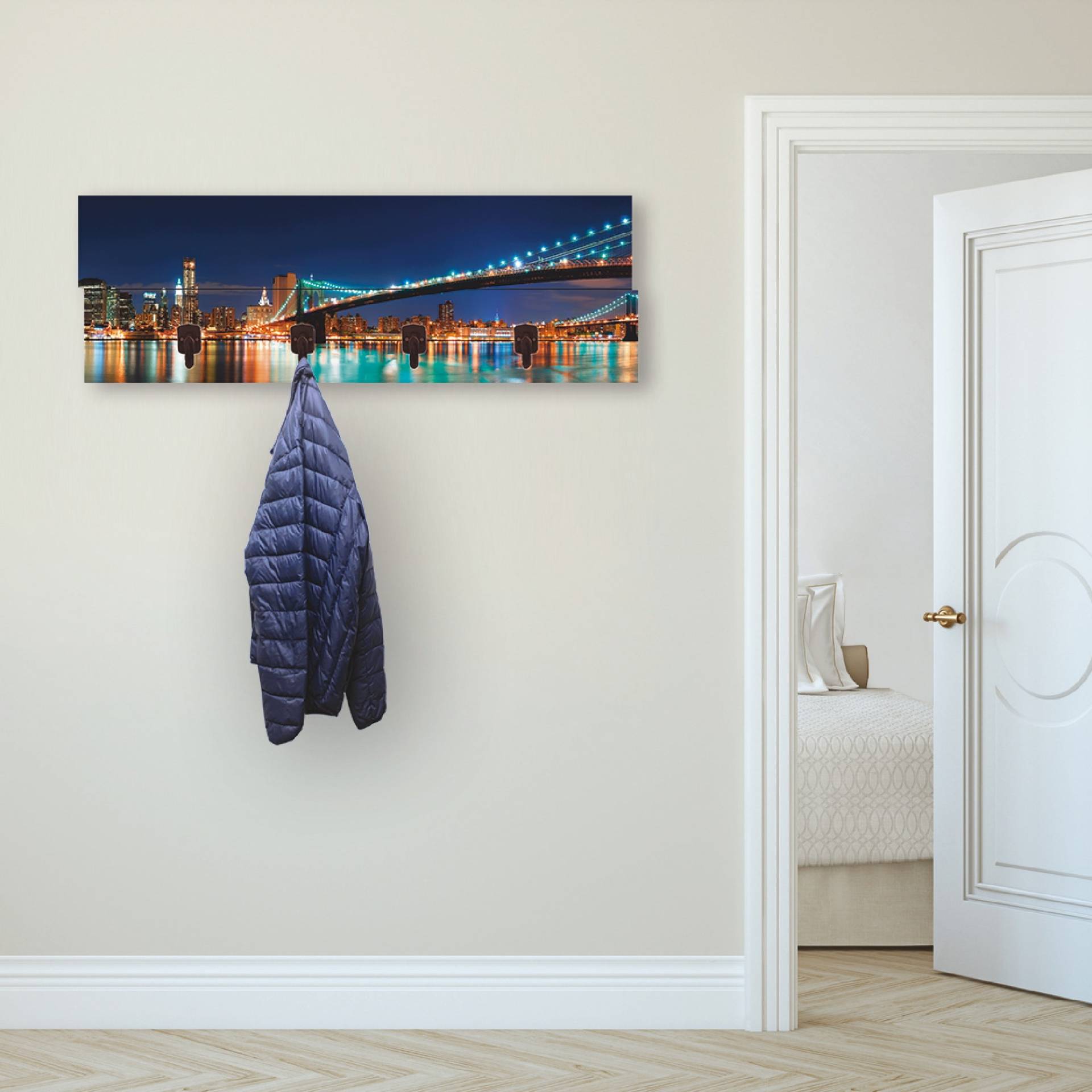 Artland Garderobenleiste »New York Skyline Brooklyn Bridge«, teilmontiert Artland Garderobenleiste »New York Skyline Brooklyn Bridge«, teilmontiert von Artland