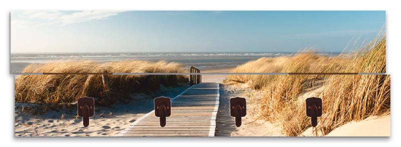 Artland Garderobenleiste »Nordseestrand auf Langeoog - Steg«, teilmontiert von Artland