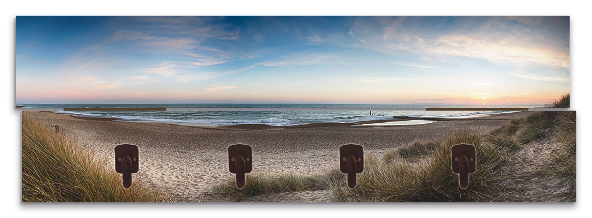 Artland Garderobenleiste »Strand und Sanddünen am Hengistbury Head«, teilmontiert von Artland