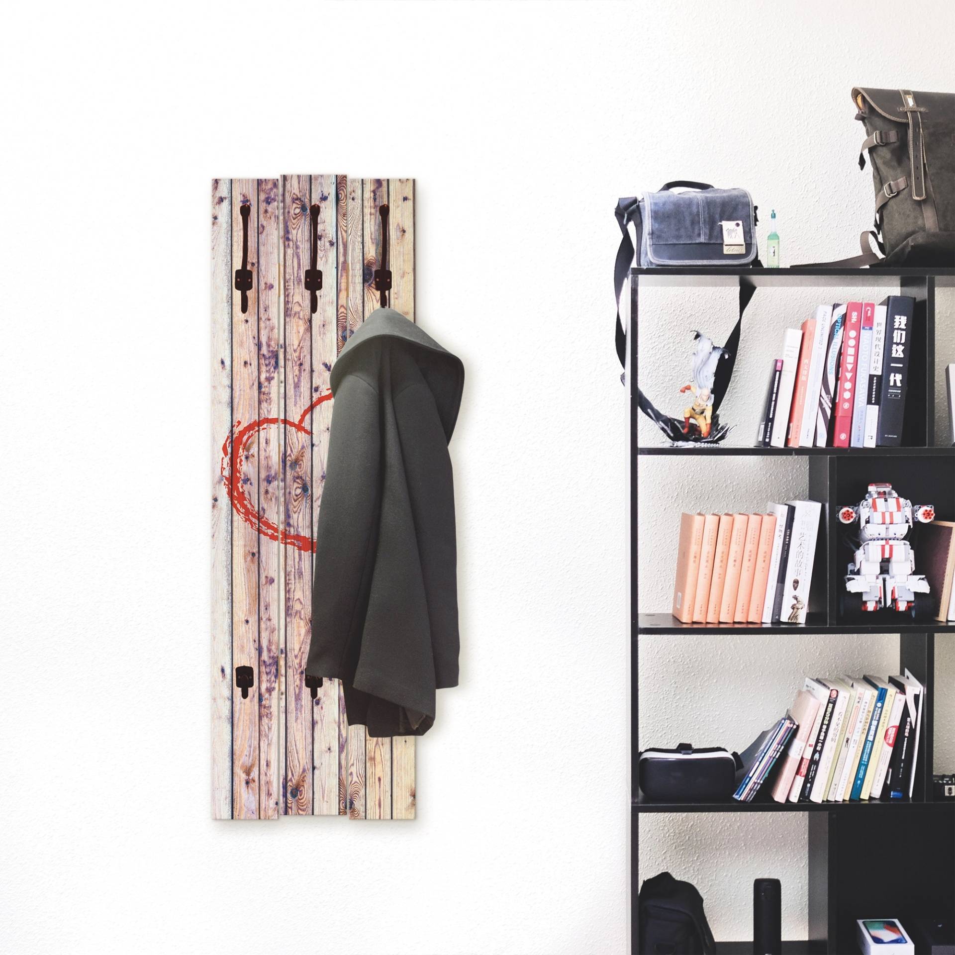 Artland Garderobenleiste »Vintage Hintergrund Holzwand mit Herz«, teilmontiert Artland Garderobenleiste »Vintage Hintergrund Holzwand mit Herz«, teilmontiert von Artland