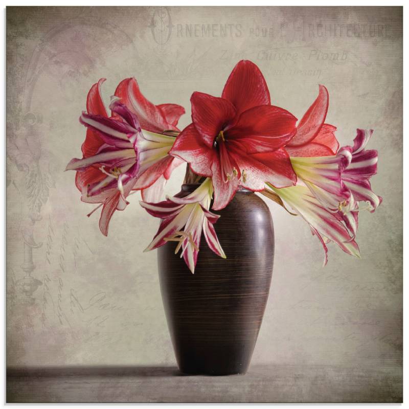 Artland Glasbild »Amaryllis Vintage II«, Blumen, (1 St.), in verschiedenen Grössen von Artland