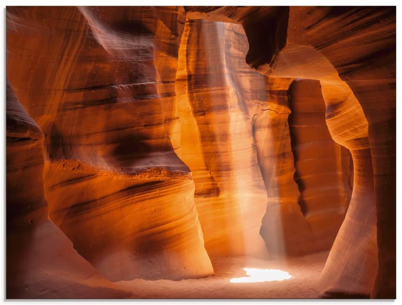 Artland Glasbild »Antelope Canyon Lichtsäule II«, Amerika, (1 St.), in verschiedenen Grössen von Artland