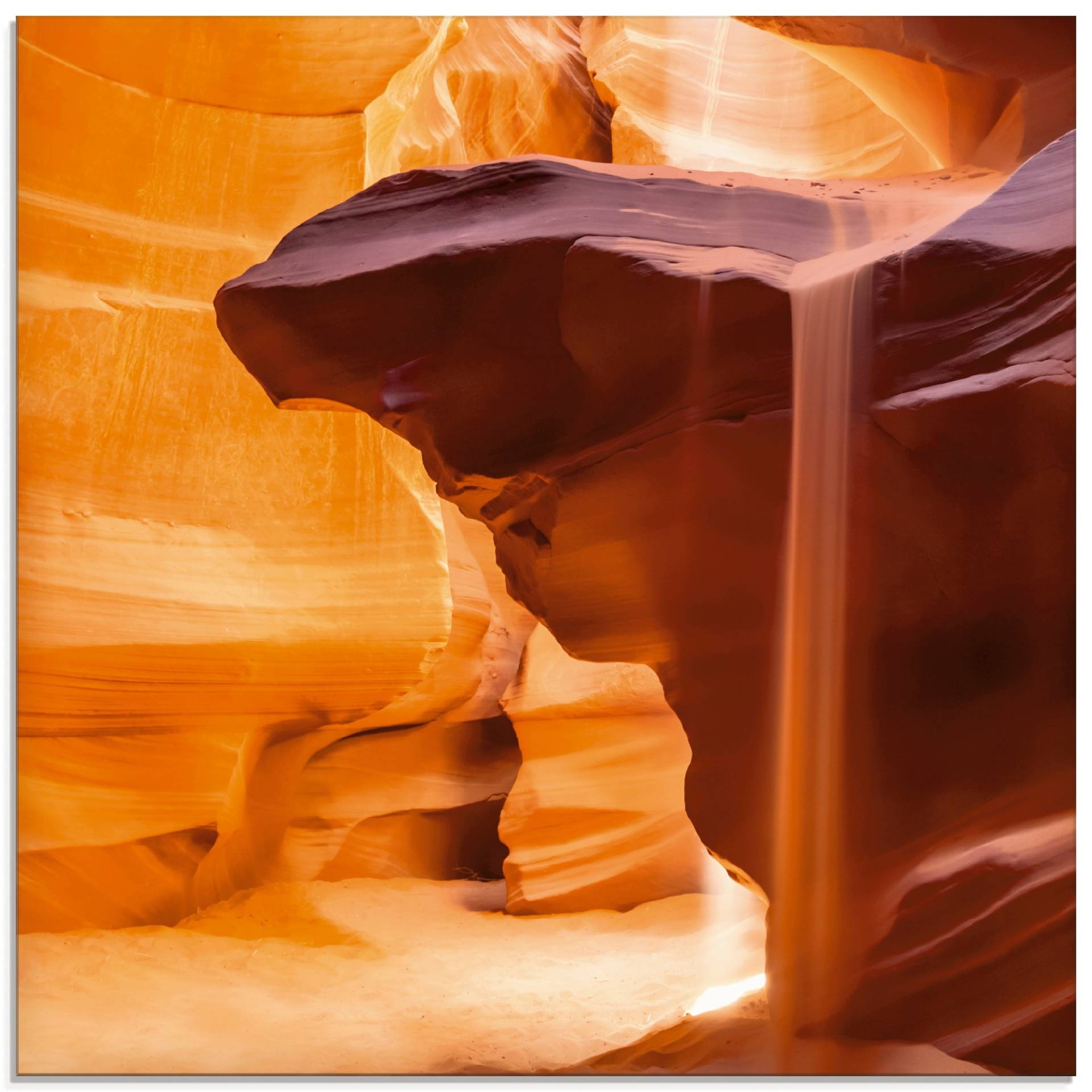 Artland Glasbild »Antelope Canyon Sanddusche«, Amerika, (1 St.), in verschiedenen Grössen von Artland