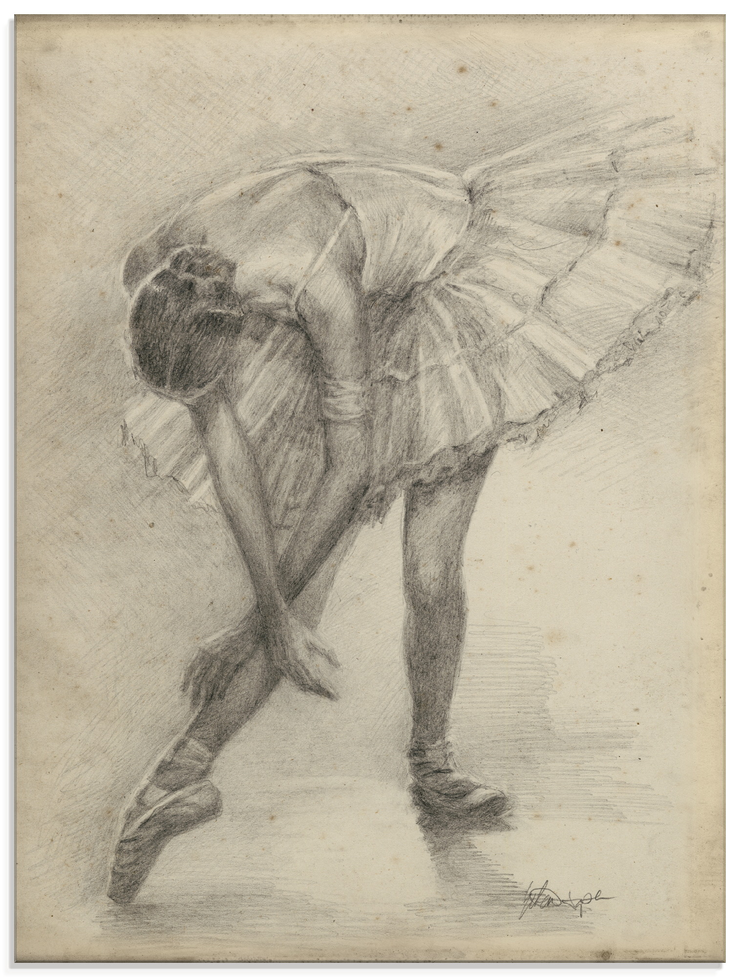 Artland Glasbild »Antike Ballerina Übung II«, Sport, (1 St.), in verschiedenen Grössen von Artland