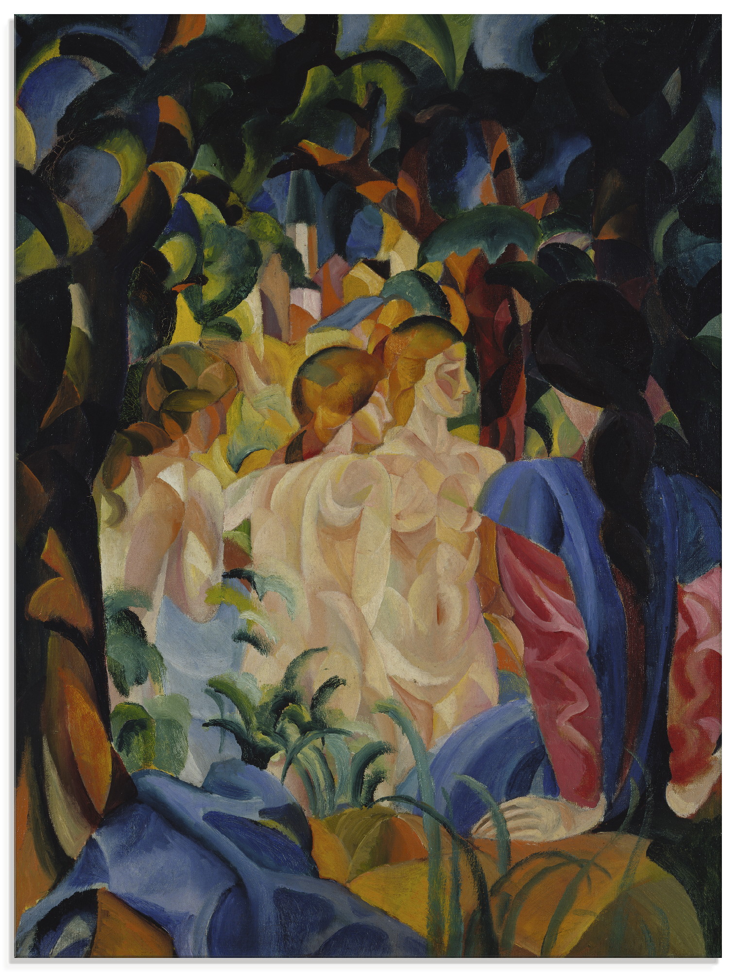 Artland Glasbild »Badende Mädchen. 1913.«, Frau, (1 St.), in verschiedenen Grössen von Artland