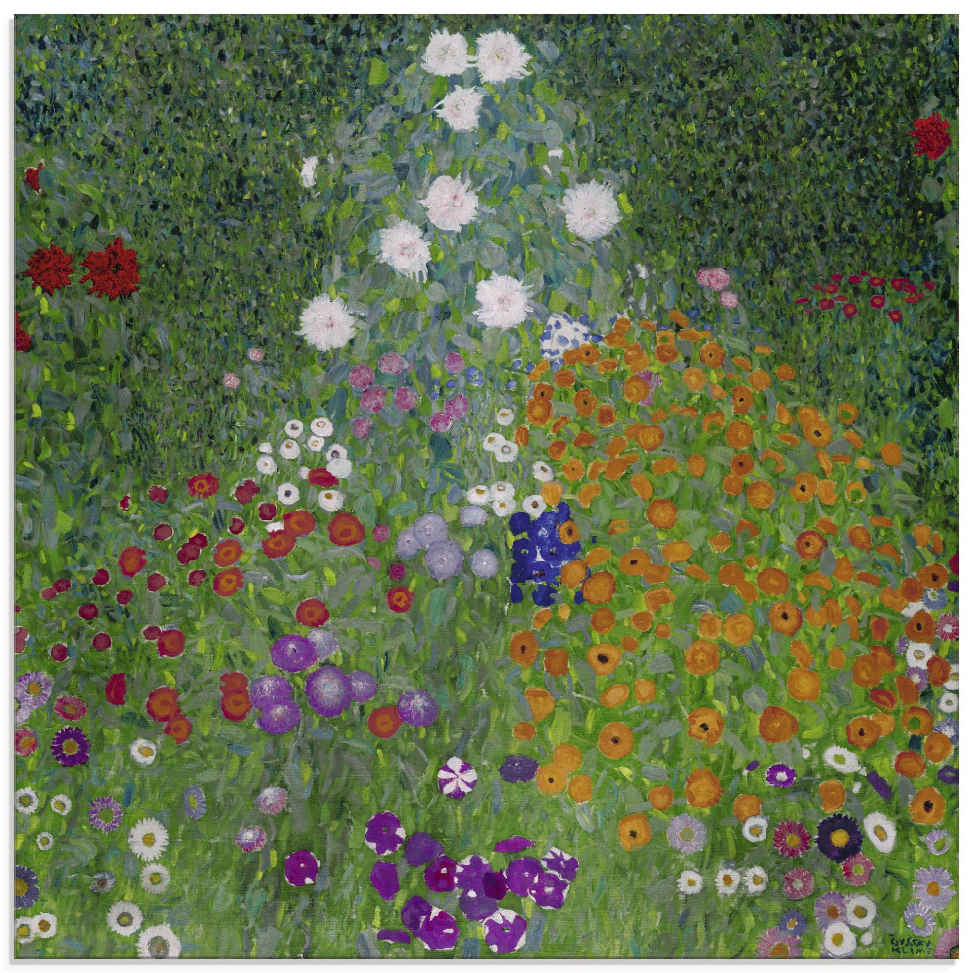 Artland Glasbild »Bauerngarten. 1905-07«, Blumenwiese, (1 St.), in verschiedenen Grössen von Artland