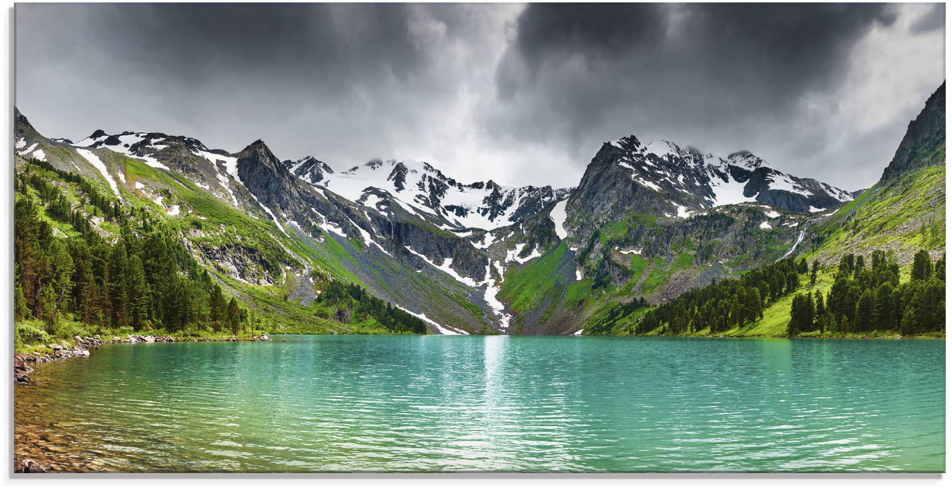 Artland Glasbild »Bergsee«, Berge, (1 St.), in verschiedenen Grössen von Artland