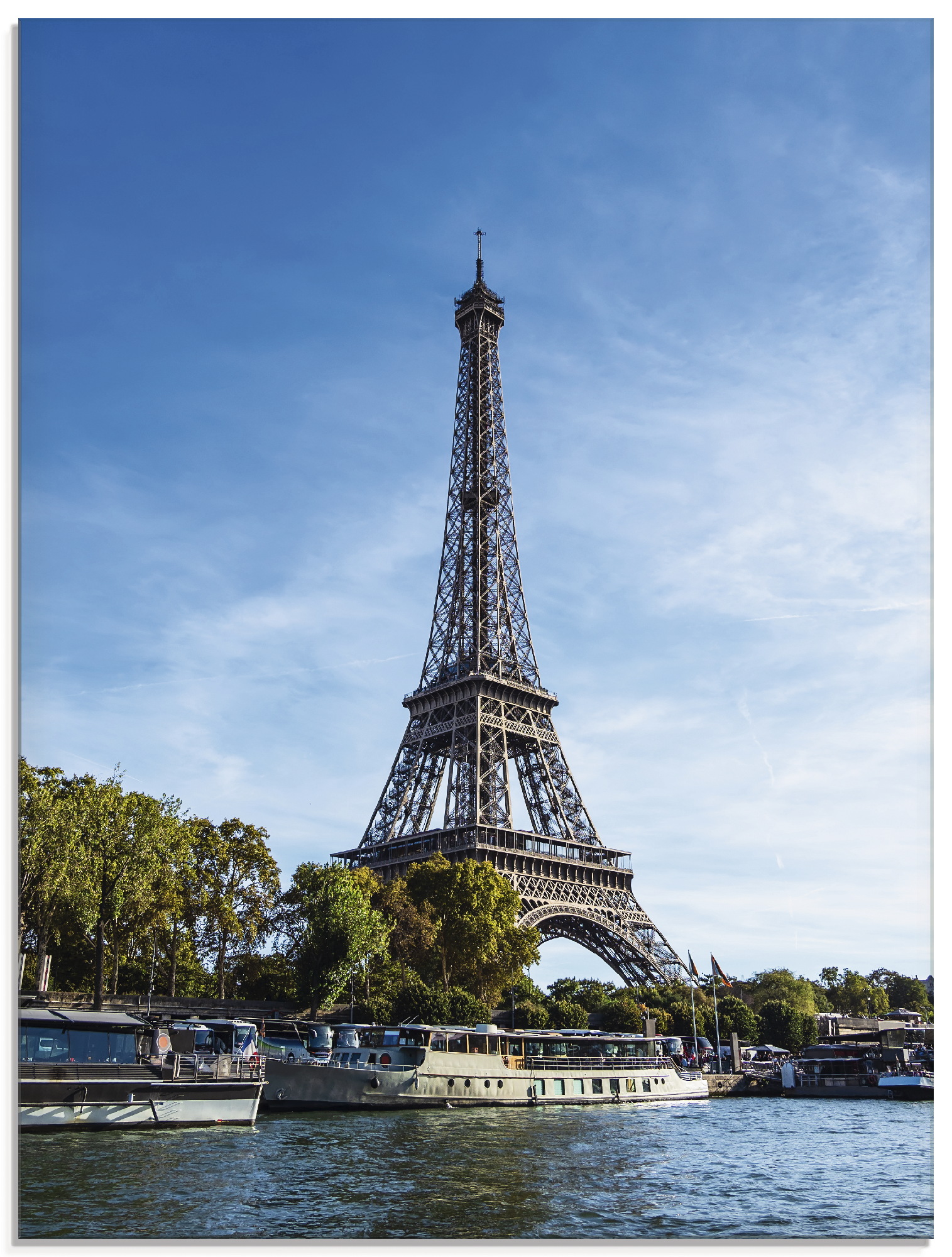 Artland Glasbild »Blick auf den Eiffelturm in Paris«, Gebäude, (1 St.), in verschiedenen Grössen von Artland