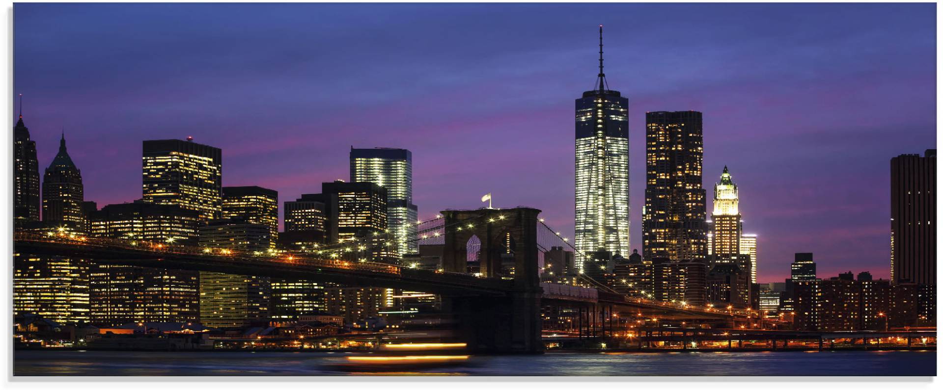 Artland Glasbild »Brooklyn Bridge«, Amerika, (1 St.), in verschiedenen Grössen von Artland