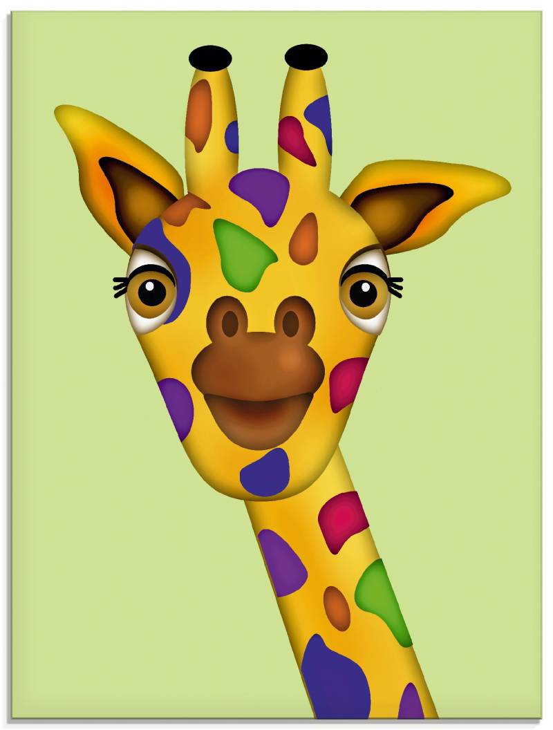 Artland Glasbild »Bunte Giraffe«, Wildtiere, (1 St.), in verschiedenen Grössen von Artland