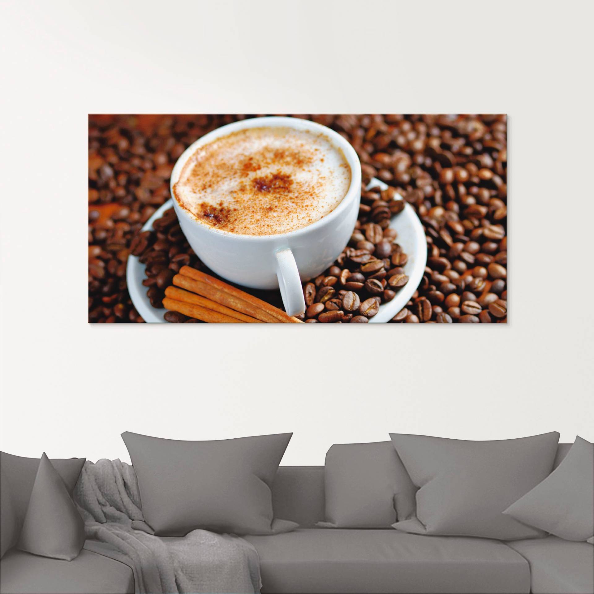 Artland Glasbild »Cappuccino - Kaffee«, Getränke, (1 St.), in verschiedenen Grössen von Artland