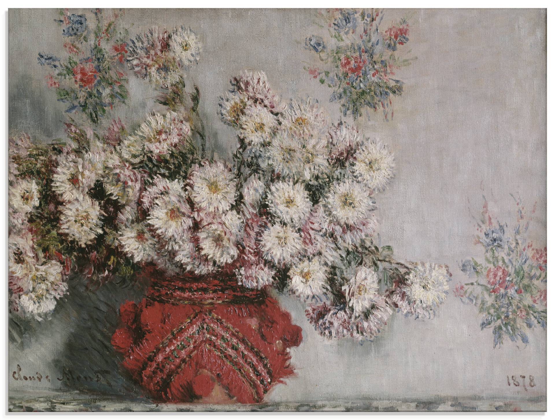 Artland Glasbild »Chrysanthemen. 1878«, Arrangements, (1 St.), in verschiedenen Grössen von Artland