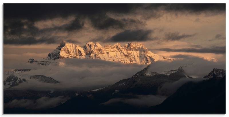 Artland Glasbild »Dents du Midi, Schweizer Berge«, Berge, (1 St.), in verschiedenen Grössen von Artland