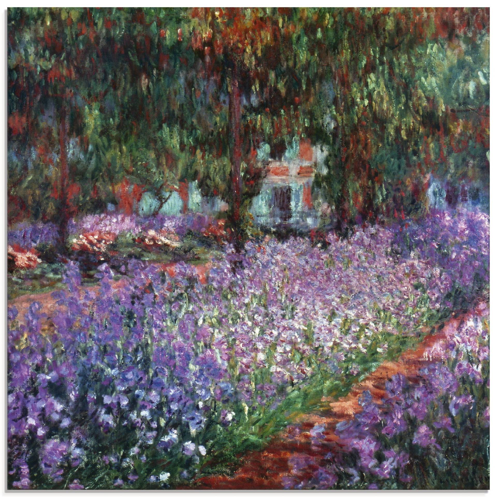 Artland Glasbild »Der Garten des Künstlers bei Giverny«, Garten, (1 St.), in verschiedenen Grössen von Artland