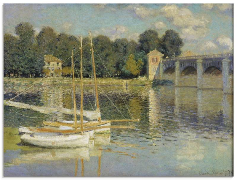 Artland Glasbild »Die Brücke von Argenteuil. 1874«, Boote & Schiffe, (1 St.), in verschiedenen Grössen von Artland