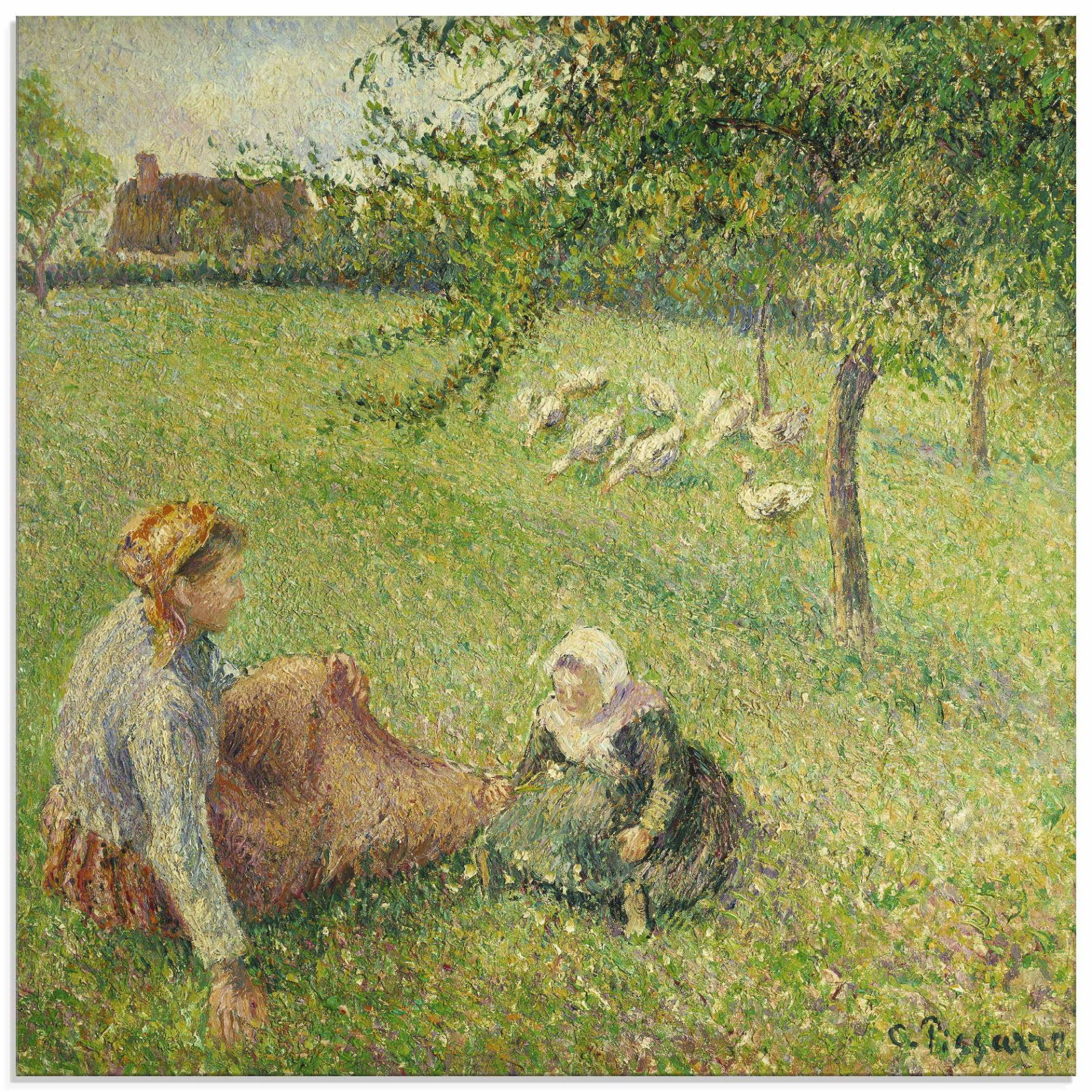 Artland Glasbild »Die Gänsehirtin. 1893«, Gruppen & Familien, (1 St.), in verschiedenen Grössen von Artland