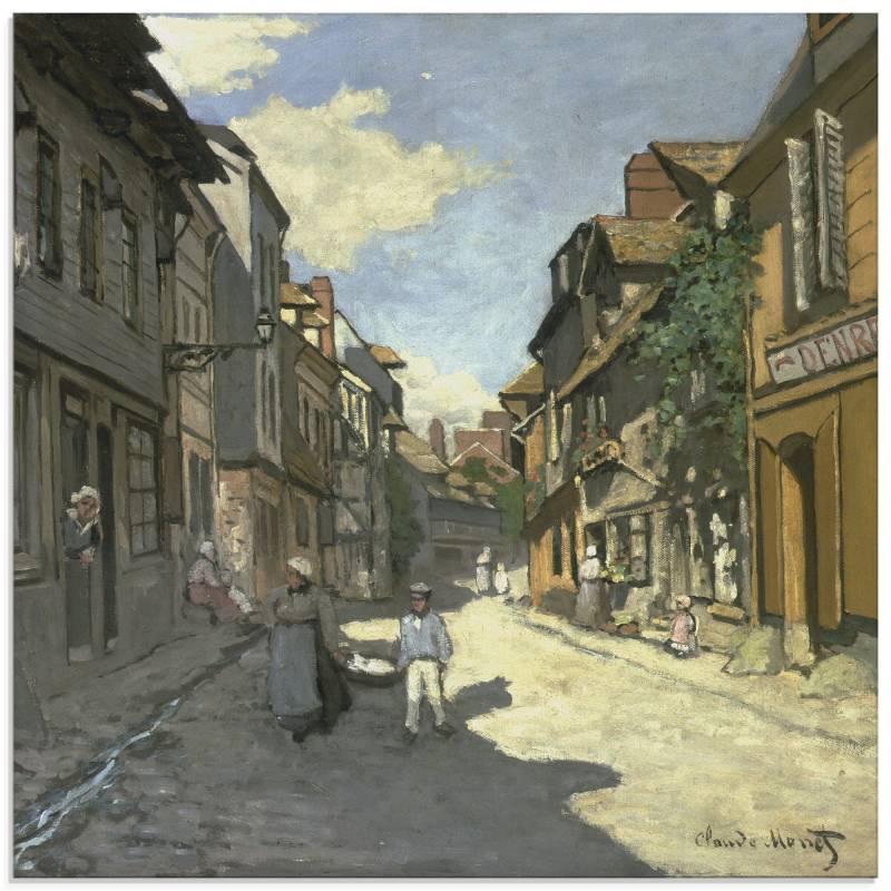 Artland Glasbild »Dorfstrasse, Normandie«, Gebäude, (1 St.), in verschiedenen Grössen von Artland