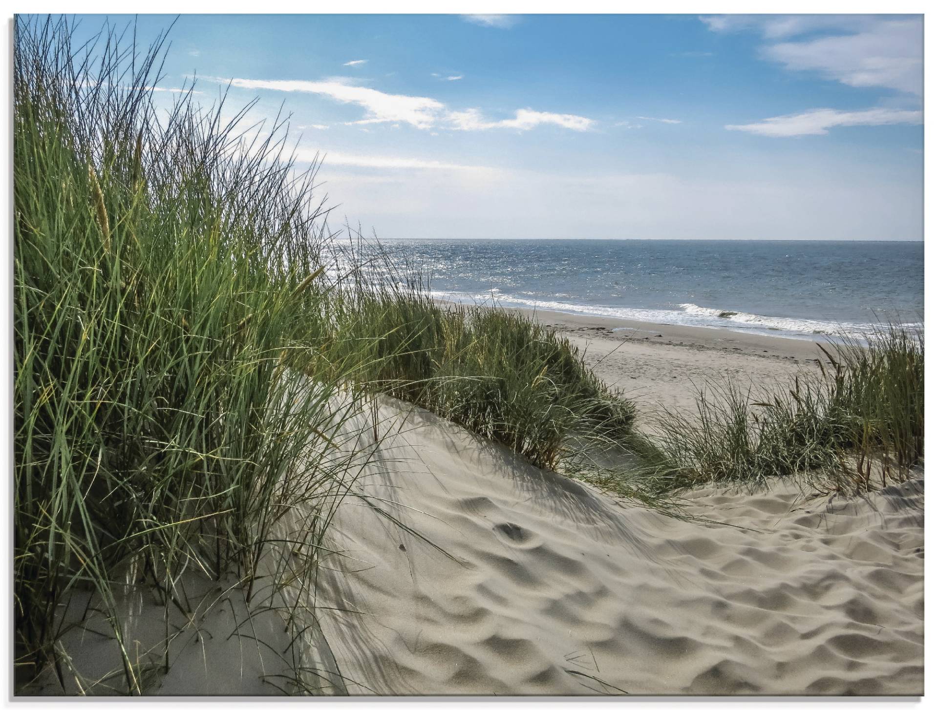 Artland Glasbild »Dünenlandschaft im Sommer an der Nordsee«, Strand, (1 St.), in verschiedenen Grössen von Artland