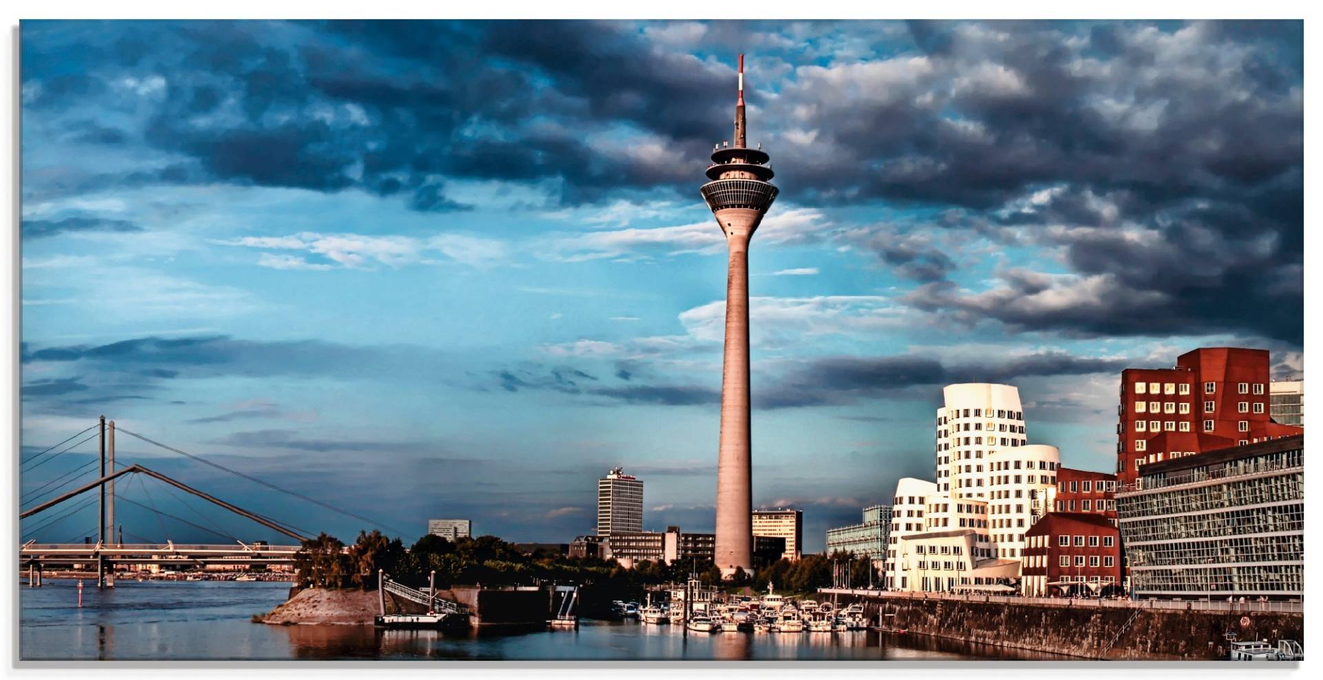 Artland Glasbild »Düsseldorf Skyline I«, Deutschland, (1 St.), in verschiedenen Grössen von Artland