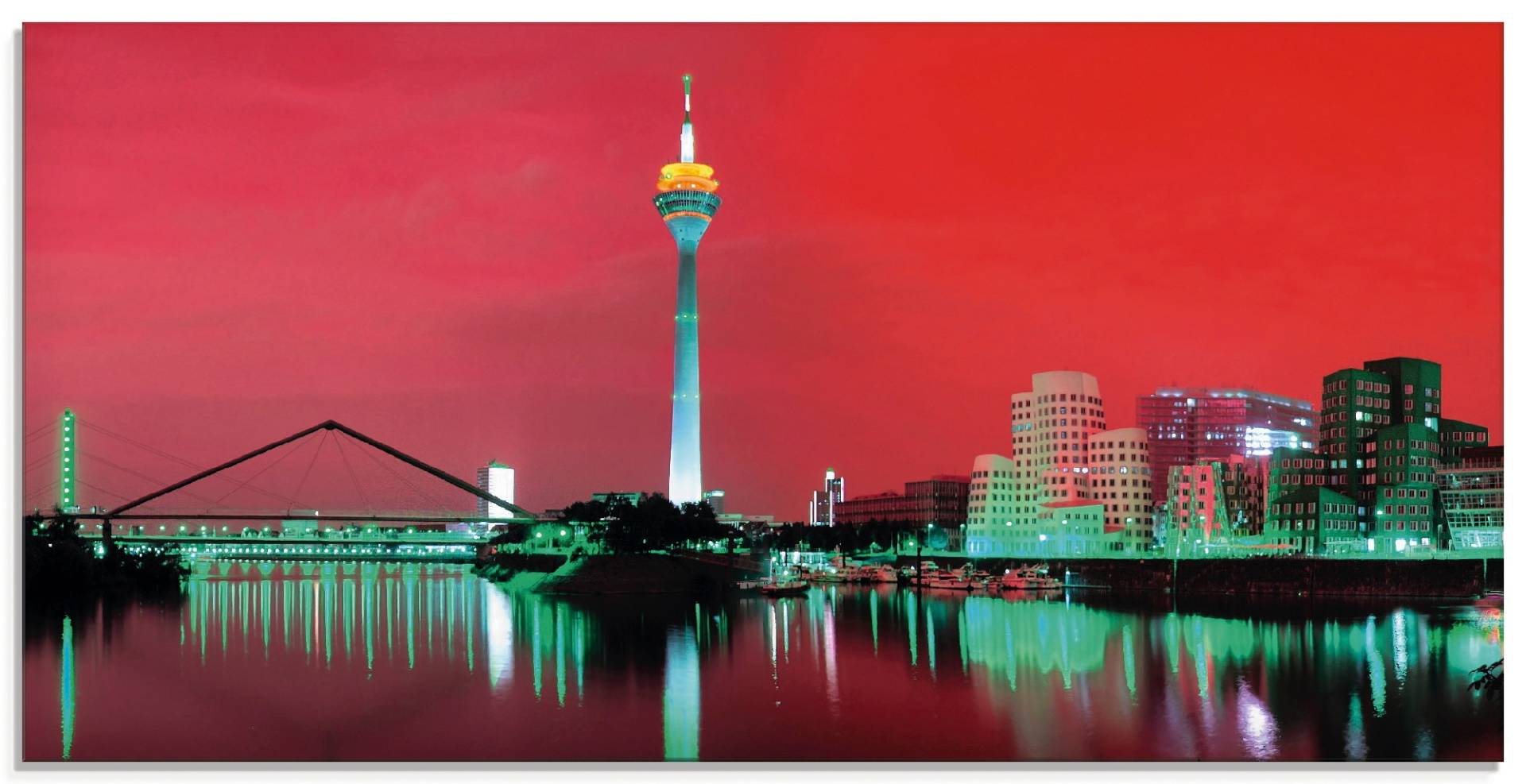 Artland Glasbild »Düsseldorf Skyline V«, Deutschland, (1 St.), in verschiedenen Grössen von Artland