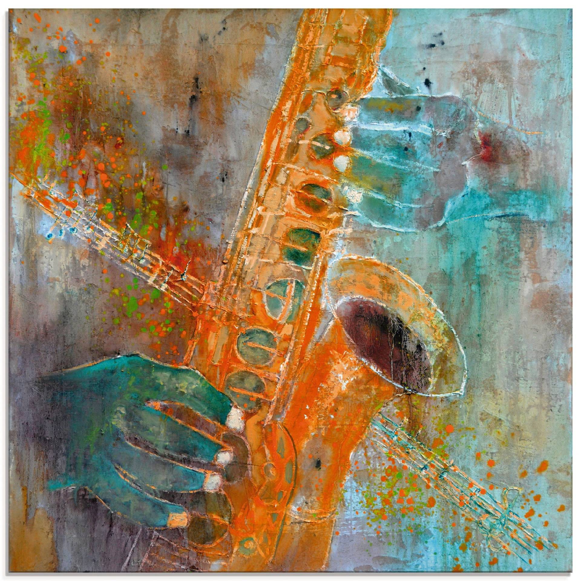 Artland Glasbild »Ein Saxofon«, Instrumente, (1 St.), in verschiedenen Grössen von Artland