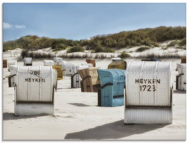 Artland Glasbild »Ein Tag am Meer«, Strand, (1 St.), in verschiedenen Grössen von Artland