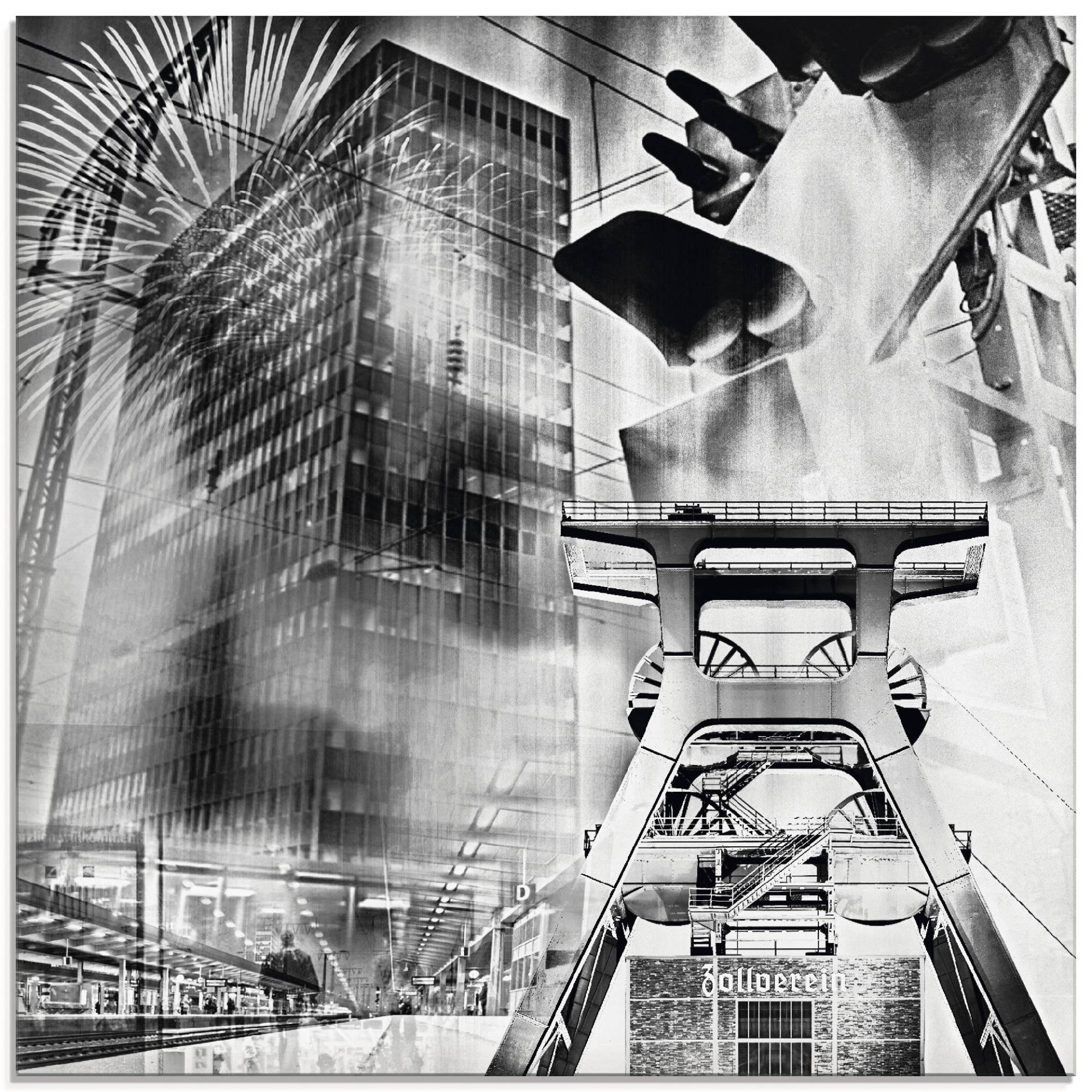 Artland Glasbild »Essen Skyline Abstrakte Collage III«, Architektonische Elemente, (1 St.), in verschiedenen Grössen Artland Glasbild »Essen Skyline Abstrakte Collage III«, Architektonische Elemente, (1 St.), in verschiedenen Grössen von Artland