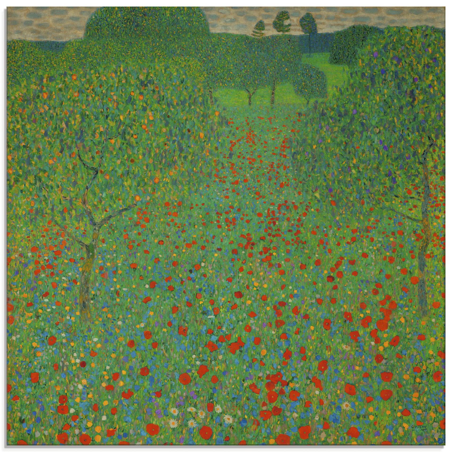 Artland Glasbild »Feld mit Mohn«, Blumen, (1 St.), in verschiedenen Grössen von Artland