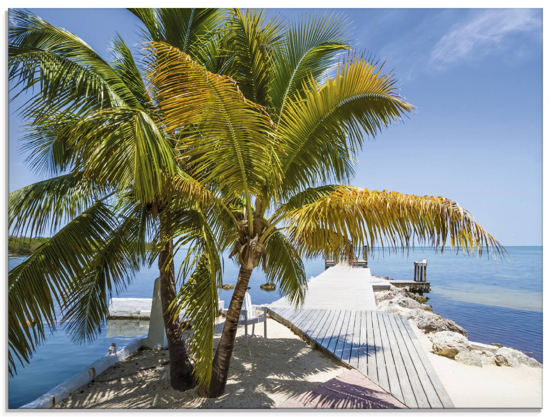 Artland Glasbild »Florida Keys Himmlischer Blick«, Strand, (1 St.), in verschiedenen Grössen von Artland