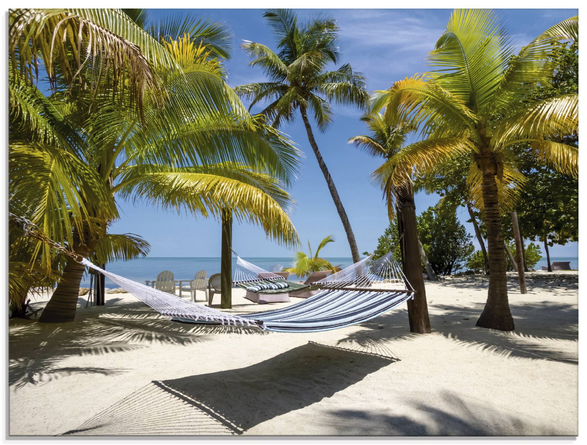 Artland Glasbild »Florida Keys Relax«, Strand, (1 St.), in verschiedenen Grössen von Artland