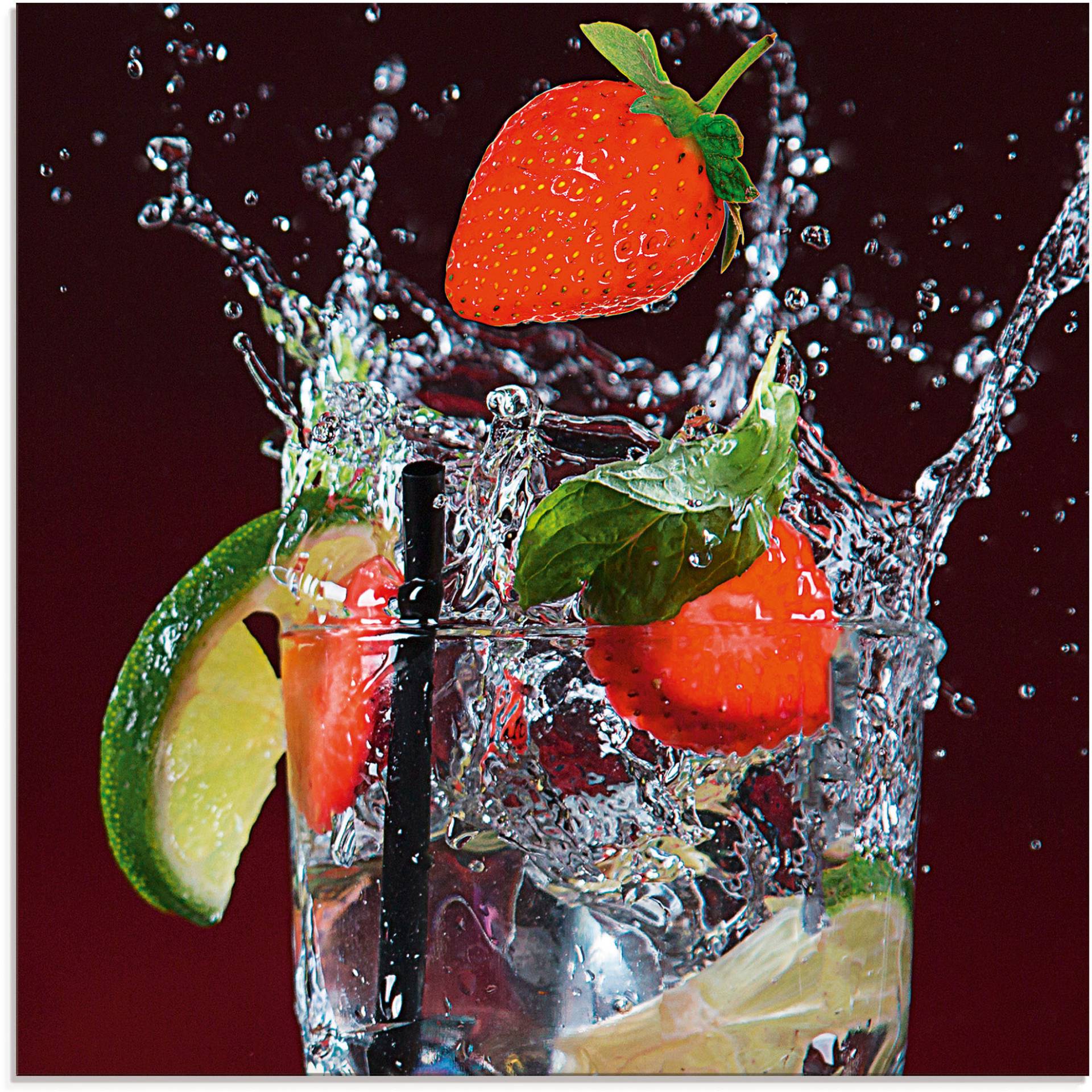 Artland Glasbild »Frischer Fruchtcocktail I«, Getränke, (1 St.), in verschiedenen Grössen von Artland