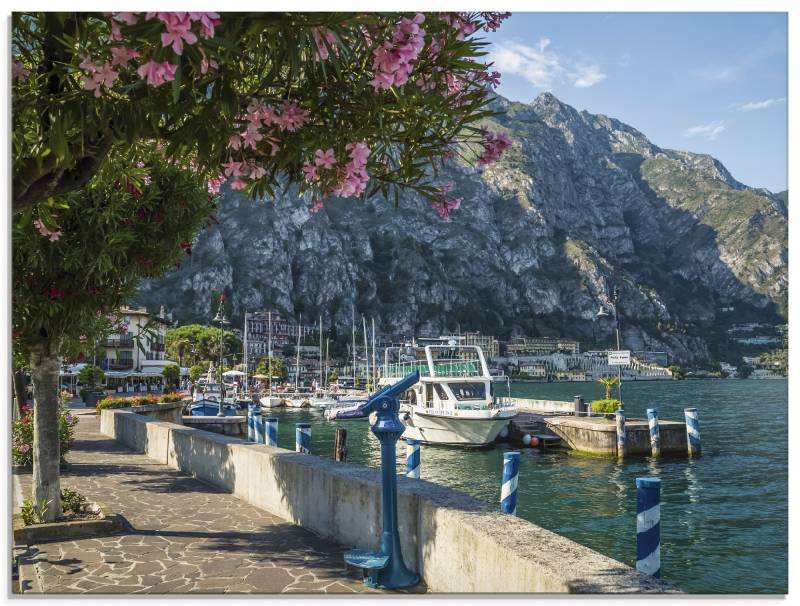 Artland Glasbild »Gardasee Hafen Limone sul Garda I«, Europa, (1 St.), in verschiedenen Grössen von Artland