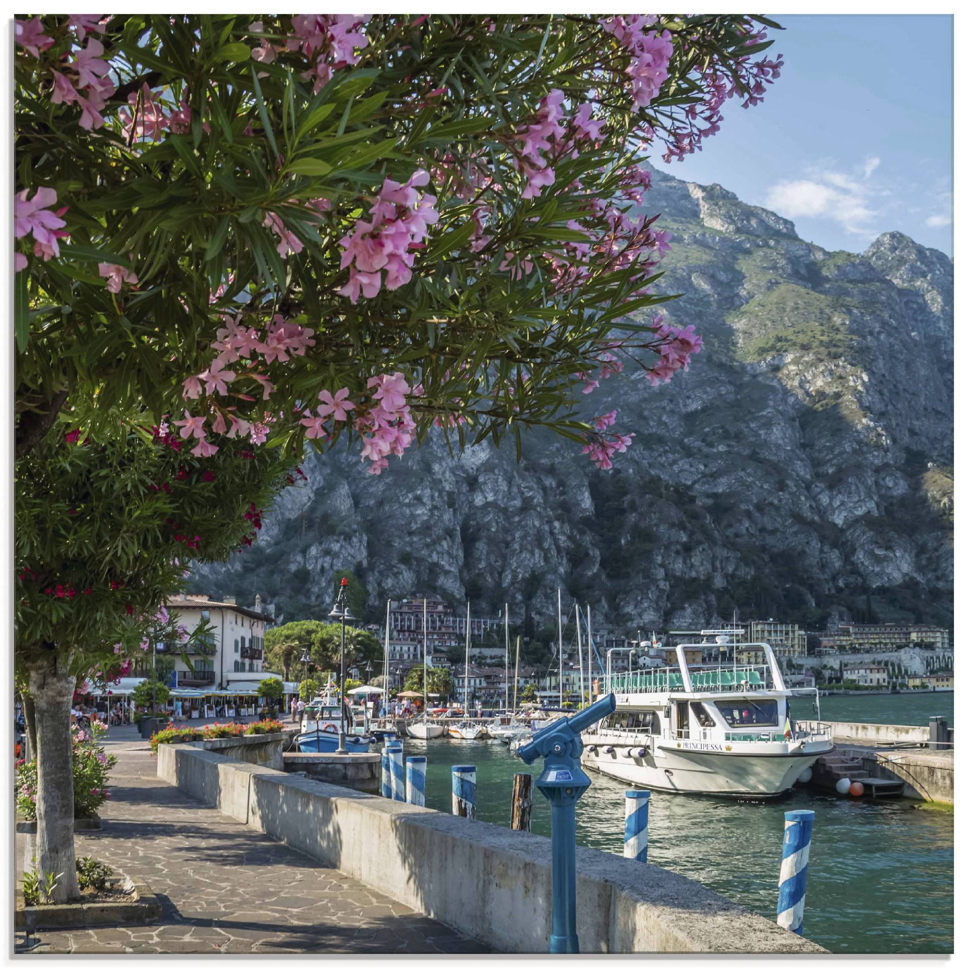 Artland Glasbild »Gardasee Hafen Limone sul Garda II«, Europa, (1 St.), in verschiedenen Grössen von Artland