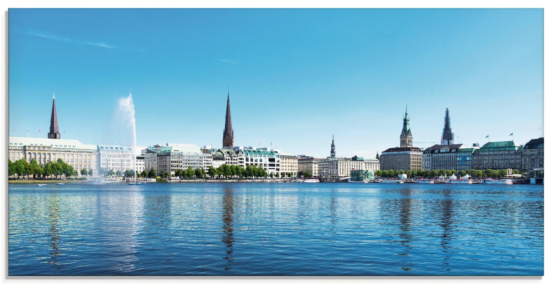 Artland Glasbild »Hamburg Alsterpanorama«, Deutschland, (1 St.), in verschiedenen Grössen von Artland